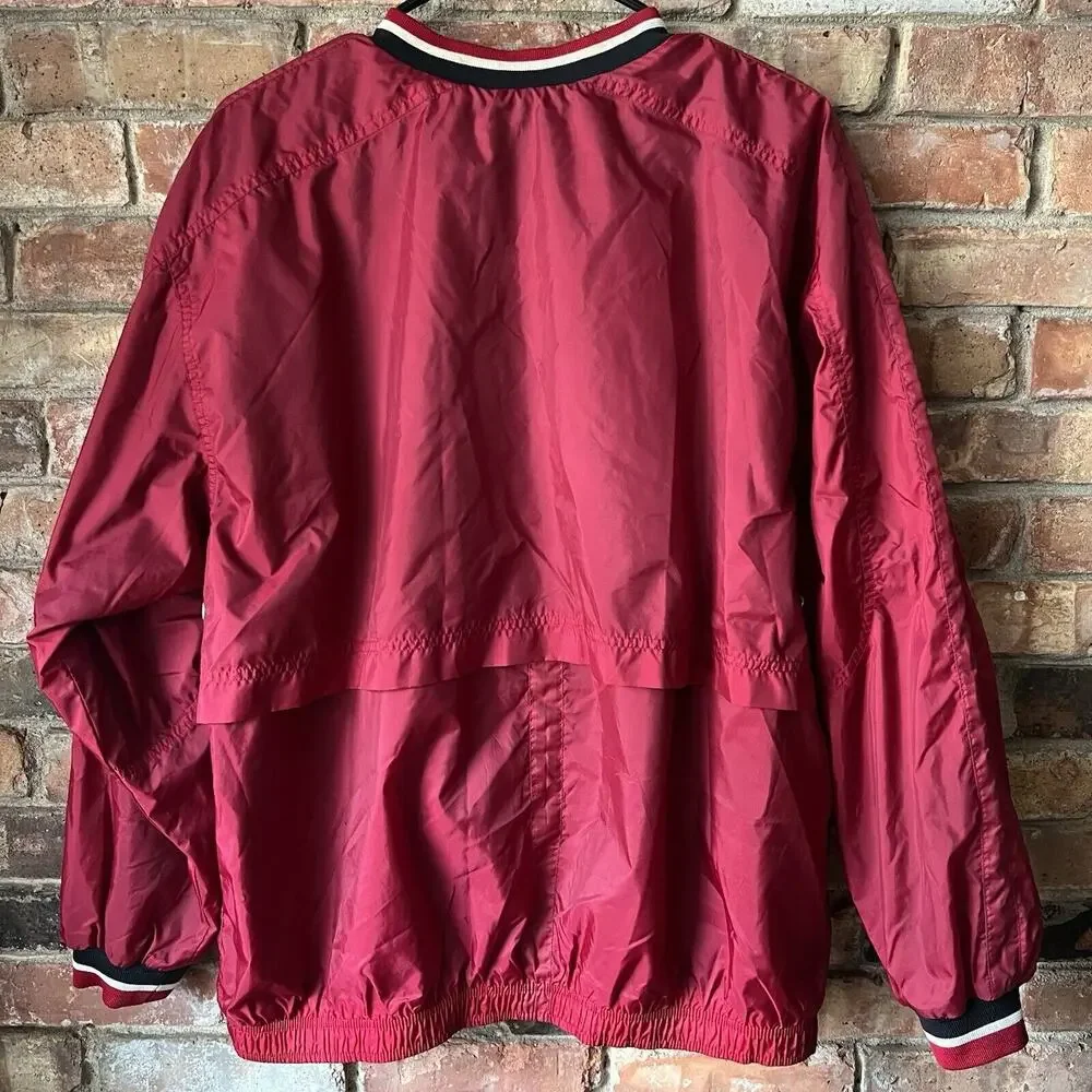 Vintage 90's Nike Windbreaker Jacket 1990s Women's XL Red Center Swoosh